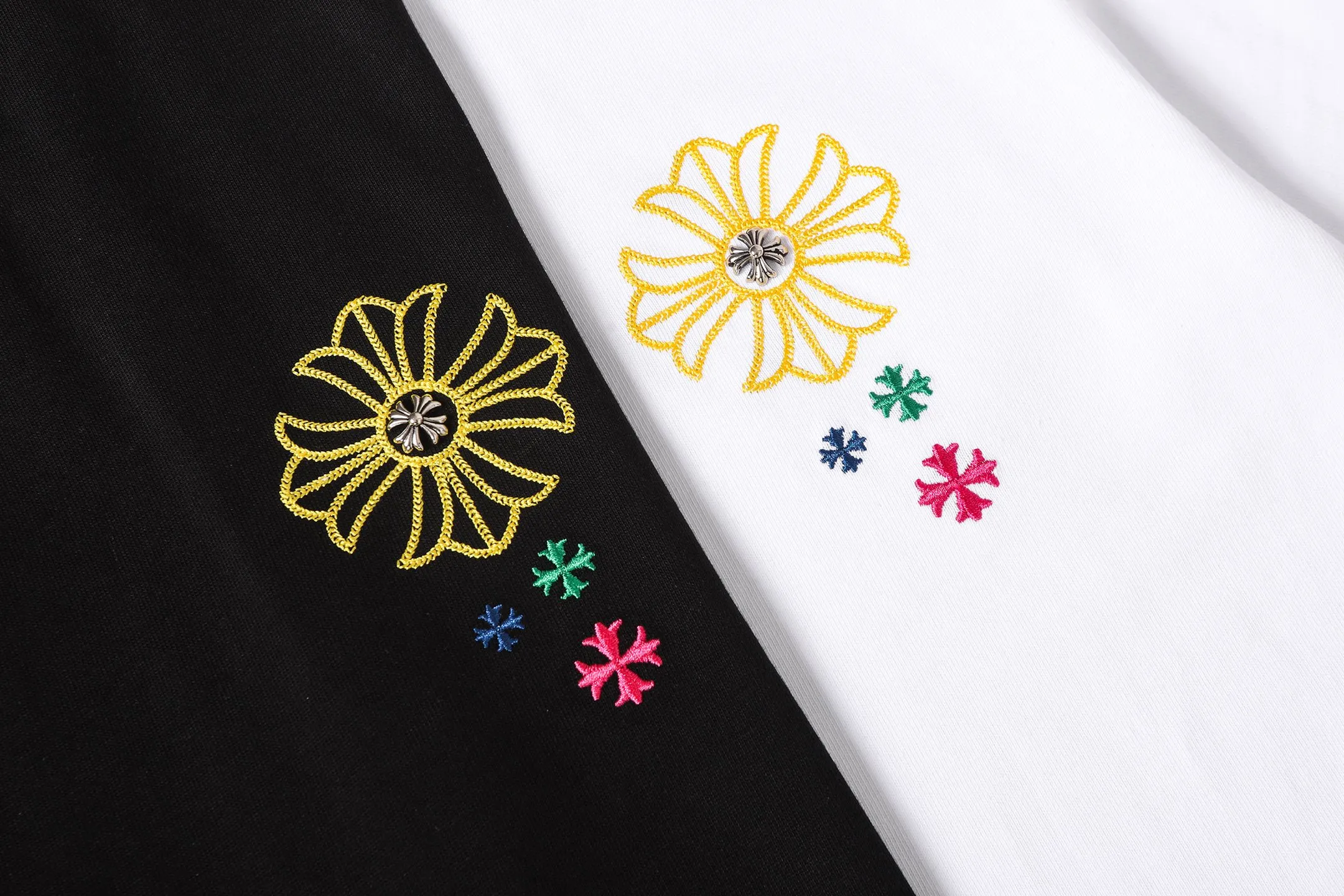 【 Quality】 ：8960# ：Black White Size：S XXL 𝗖𝗵𝗿𝗼𝗺𝗲 𝗛𝗲𝗮𝗿𝘁𝘀 26ss logo Quality T Classic 2026ss Quality Versatile Quality